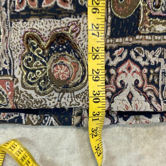 Chicos 1 M 8 Jacket Beaded Embroidered India Motif Tapestry Wearable Art Brown - Picture 9 of 12